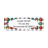 Moderne cirkels halverwege de eeuw etiket (Voorkant)