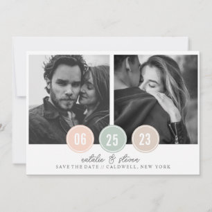 Moderne cirkels > Sla de datums op WEDDINGS Save The Date