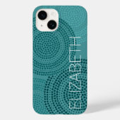 Moderne cirkelvormige punt Geometrische patronen G Case-Mate iPhone Case (Achterkant)