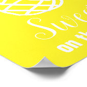 Moderne citaat voor geel zoet fruit met anananas poster (Hoek)