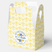 Moderne Citroen Citrus Zomer Bruiloft Bedankdoosjes (Geopend)