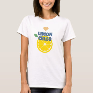 Moderne citroen hart limoncello gunst geschenk mer t-shirt