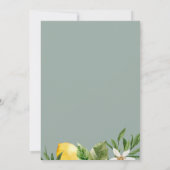 Moderne Citroen Tuin Casual Bloemen Backing Bruilo Kaart (Achterkant)