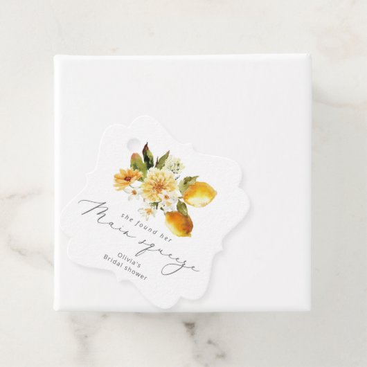 Moderne citroen ze vond haar grote liefde bedankjes labels (In situ)