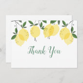 Moderne citroenen bedankkaart (Voorkant / Achterkant)