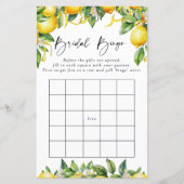 Moderne citroenen Citrus bruids bingogame (Voorkant)