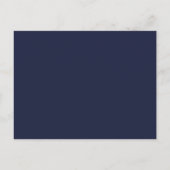 Moderne citroenen Navy blauwe bruidsdouche Aankondigingskaart (Achterkant)