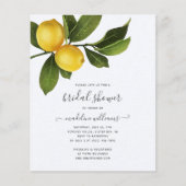 Moderne Citrus Lemon Bridal-showpapier Flyer (Voorkant)