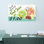 Moderne citrusvrucht limonade stand spandoek (Beurs)
