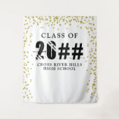 Moderne CLASS MET 20XX Gold Confetti Photo Backdro Wandkleed (Voorkant)