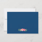 Moderne Classé Violet Rose Floral Marine Bleu RSVP (Dos)