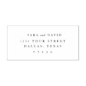 Moderne Classic Couple Envelope Return Address Rubberstempel (Afrduk)