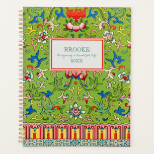 Moderne Classic Green Chinoiserie Planificateur