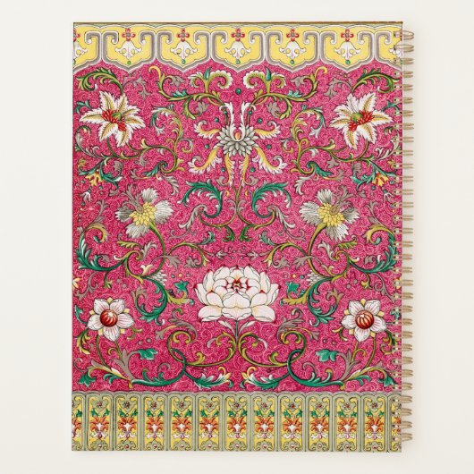 Moderne Classic Pink Chinoiserie Planner (Dos)
