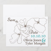 Moderne Classic sla de datum op Save The Date (Voorkant / Achterkant)