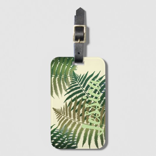 Moderne Classic Tropical Palm Custom Bagagelabel (Voorkant (verticaal))