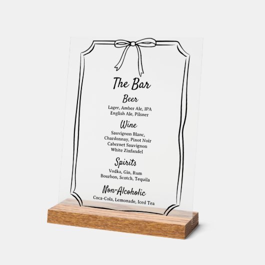 Moderne classique chic intemporel Bow Mariage Bar (Angle)