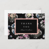 Moderne classique noir abstrait floral merci ca (Devant / Derrière)