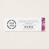 Moderne classique violet abstrait floral entrepris (Dos)