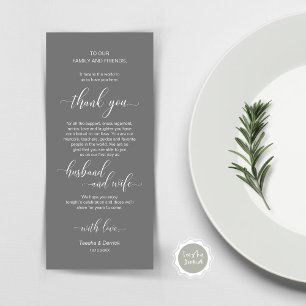 Moderne Classy Trouwplaats Het plaatsen Dank u Kaa Programma