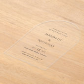 Moderne Classy Wedding Save the Date Acryl Uitnodigingen (Laagn)