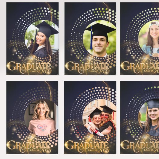Moderne Clean Chic Graduation Photo Invitation