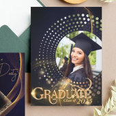 Moderne Clean Chic Graduation Photo Invitation