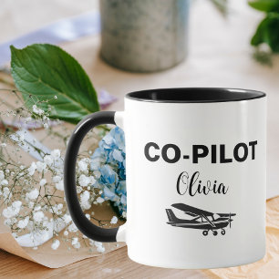 Moderne CO-PILOT Tekst & Vliegtuig, Persoonlijke C Mok