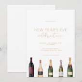 Moderne cocktail New Years Eve Party uitnodiging (Voorkant / Achterkant)