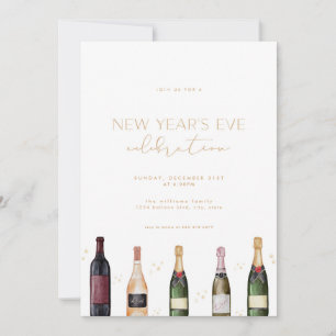 Moderne cocktail New Years Eve Party uitnodiging