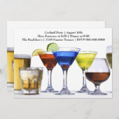 Moderne cocktailparty kaart (Voorkant / Achterkant)