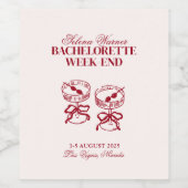 Moderne Cocktails Bachelorette Weekend  Wijn Etiket (Enkel label)