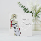 Moderne  Cocktails en Gespreksfeest Kaart (Staand voorkant)