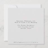 Moderne  Cocktails en Gespreksfeest Kaart (Achterkant)