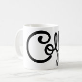 Moderne Coffee Script Mok - Unieke Bruidsjonkers (Voorkant links)