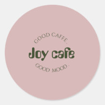 Moderne Coffee Shop Sticker | Cafe Merklabel