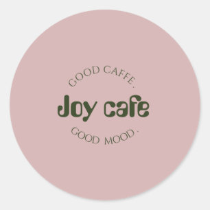 Moderne Coffee Shop Sticker Cafe Merklabel
