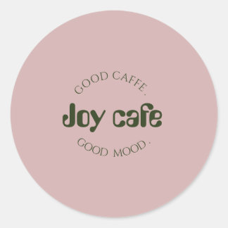 Moderne Coffee Shop Sticker | Cafe Merklabel