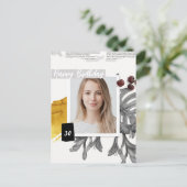 Moderne Collage Aangepaste Foto 30 Verjaardag Briefkaart (Staand voorkant)