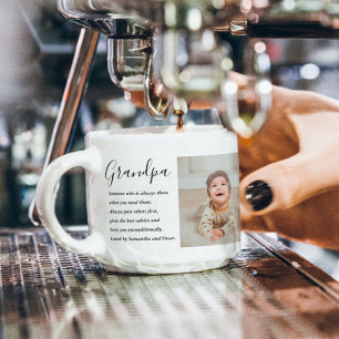 Moderne Collage Best Grandpa Ever Beauty Gift Espresso Kop