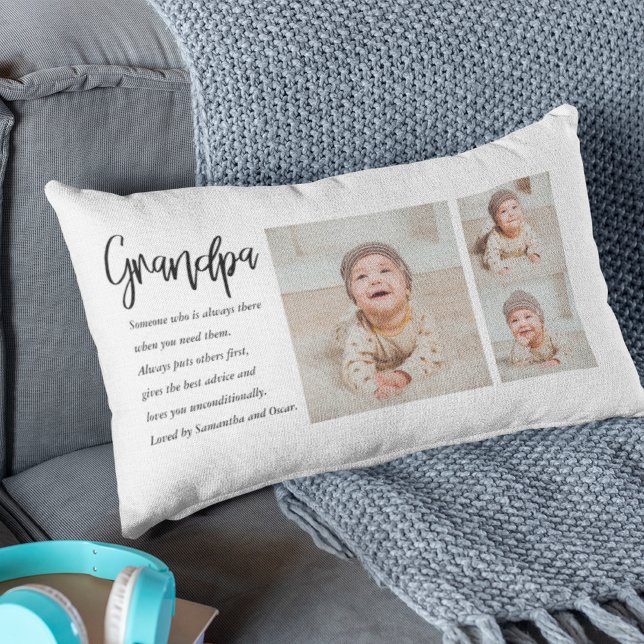 Moderne Collage Best Grandpa Ever Beauty Gift Kussen (Creator heeft geüpload)