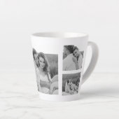 Moderne Collage Couple Photo & Love You Beauty Gif Latte Mok (Rechterhoek)