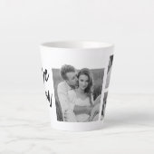 Moderne Collage Couple Photo & Love You Beauty Gif Latte Mok (Voorkant)