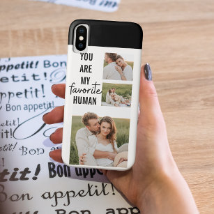 Moderne Collage Couple Photo & Romantic Love Quote iPhone XS Hoesje