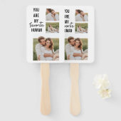 Moderne Collage Couple Photo & Romantic Love Quote Handwaaier (Voorkant en achterkant)