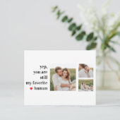 Moderne Collage Couple Photo Romantic Quote Feestdagenkaart (Staand voorkant)