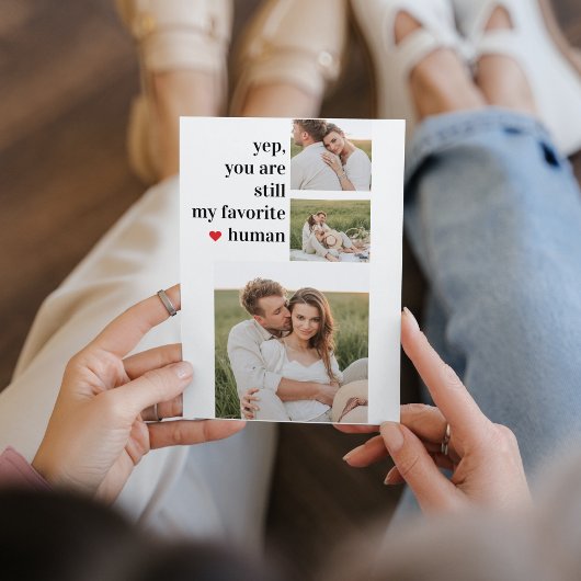 Moderne Collage Couple Photo Romantic Quote Feestdagenkaart