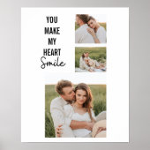 Moderne Collage Couple Photo & Romantic QuoteColla Poster (Voorkant)
