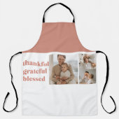 Moderne collage Drie Foto | Happy Thanksgiving Schort (Voorkant)