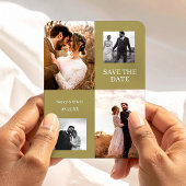 Moderne Collage Eenvoudige Foto Sla de datum bruil Magneet